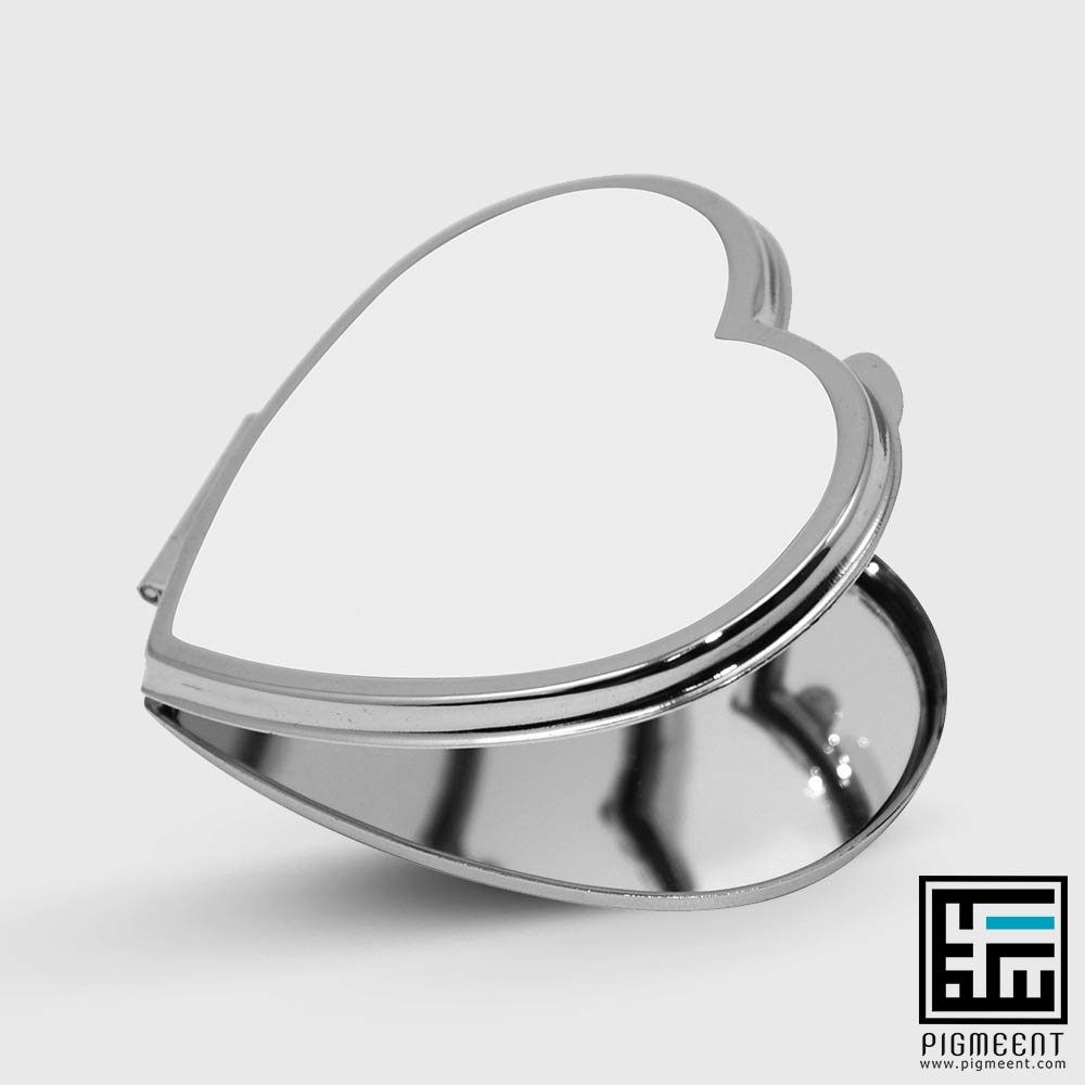 آینه-آرایشی-قلب چاپ آینه جیبی قلبی - تصویر 1