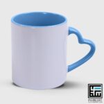 چاپ لیوان دسته قلب رنگی - تصویر 4